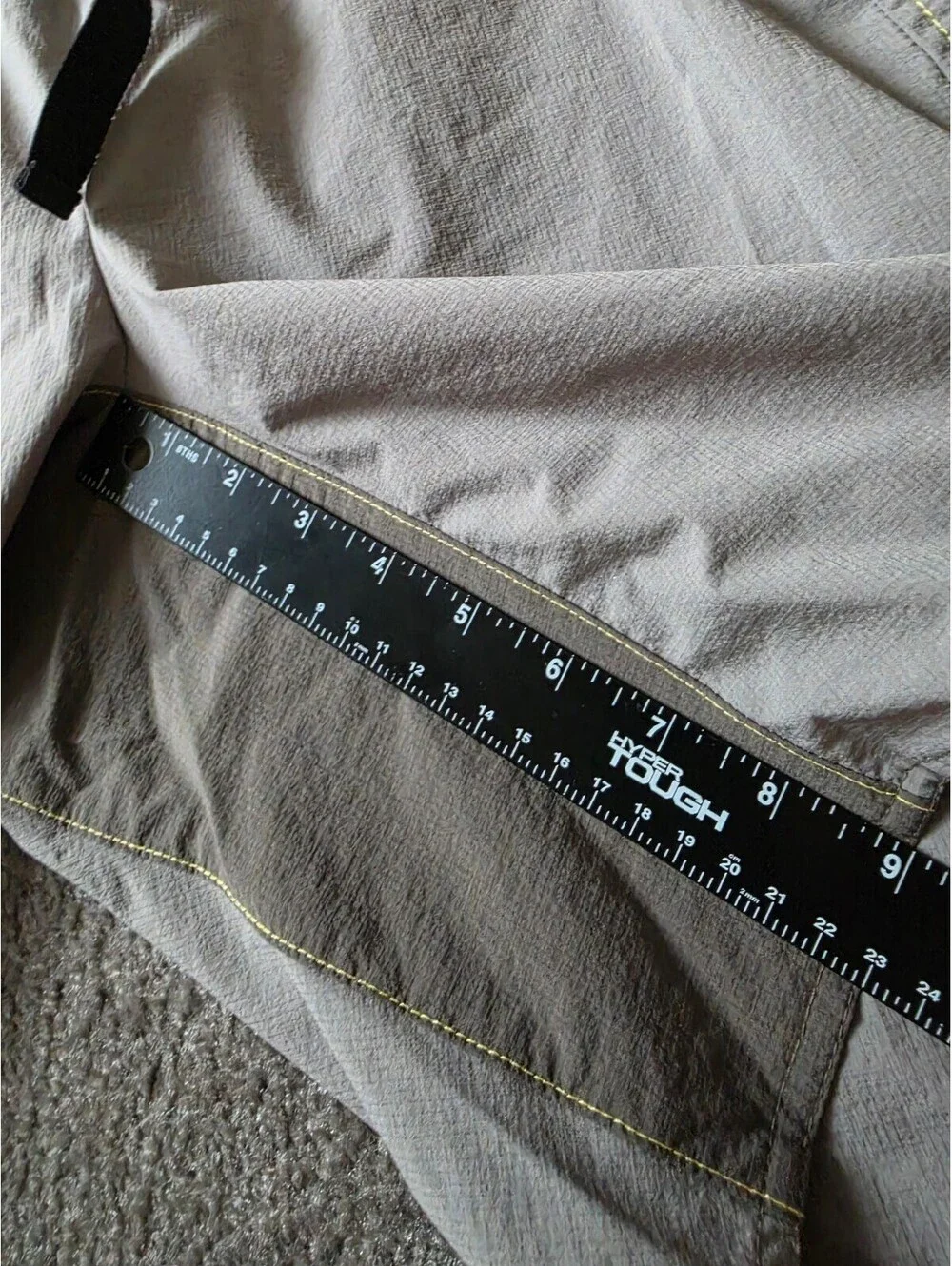 Santa Cruz Short Men Sz Lg Gray 2000s Mountain Bike Webge Belt Yellow Embroider